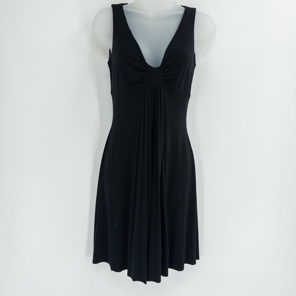 Vintage Y2K Going Out Dress Womens 3/4 Black Empire Waist Romantic Goth Party